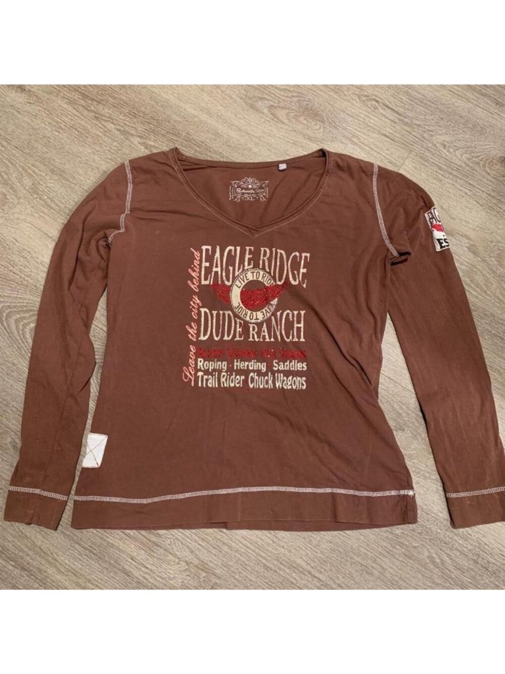 Panhandle Slims Brown Long Sleeve Size XL
